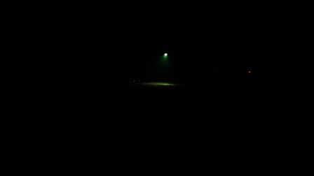 Klettersteeg in Achterveld, het licht is van verre zichtbaar en je ziet niet wat daarvoor juist gebeurt